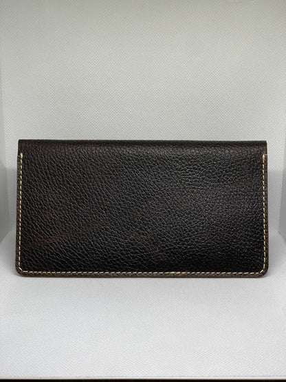 Crazy Horse Long Textured Wallet With Complimentary Card Holder