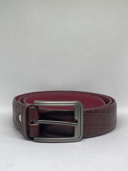 Stylish Crocodile Soft Belt with Complimentary Card Holder & Branded Buckle