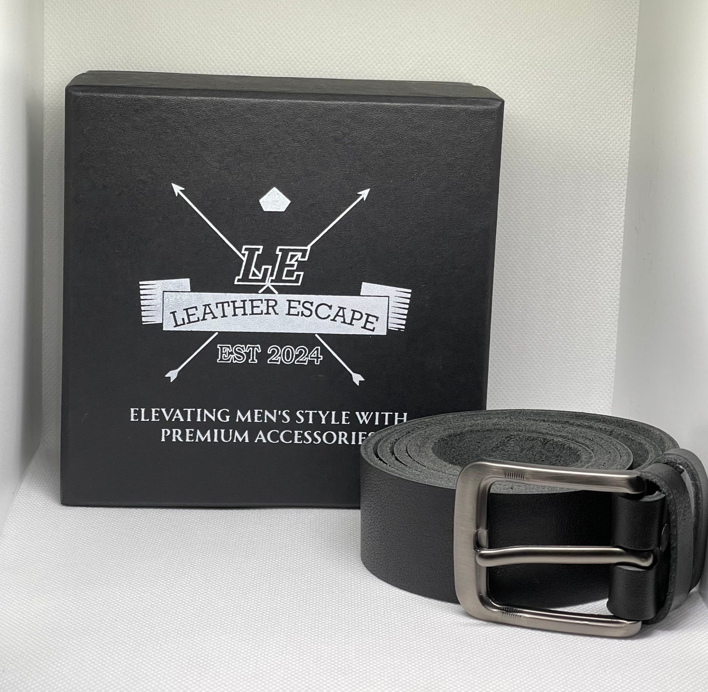 Classic Cow Leather Belt with Complimentary Card Holder