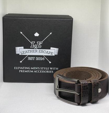 Comfortable Soft Cow Leather Belt with Complimentary Card Holder