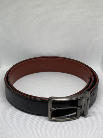 Dual Function 2-in-1 Leather Belt with Complimentary Card Holder and Branded buckle