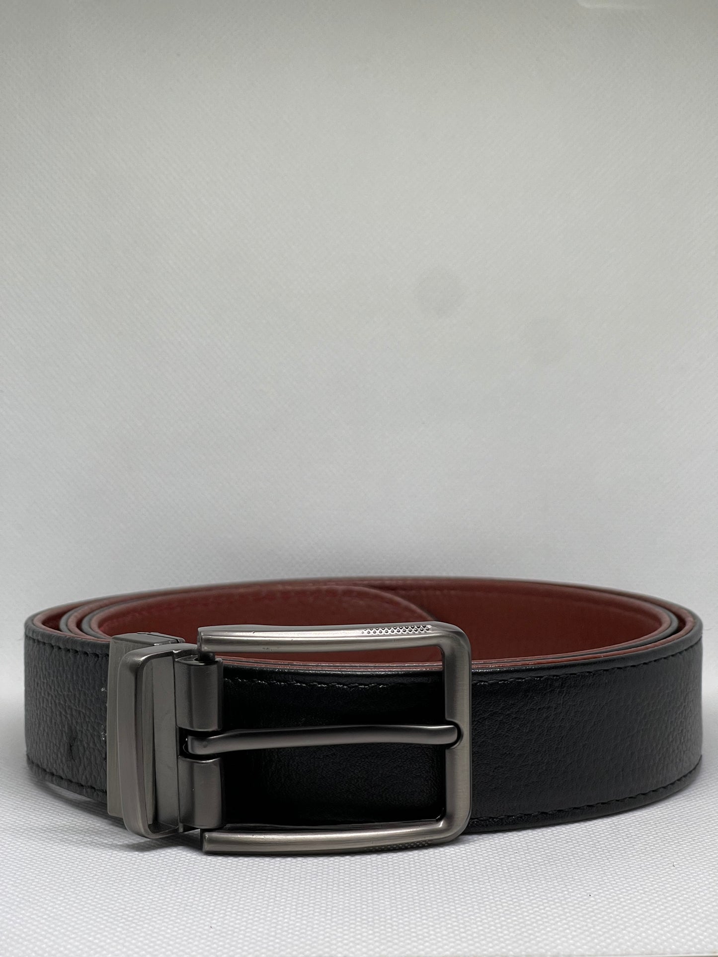 Dual Function 2-in-1 Leather Belt with Complimentary Card Holder and Branded buckle